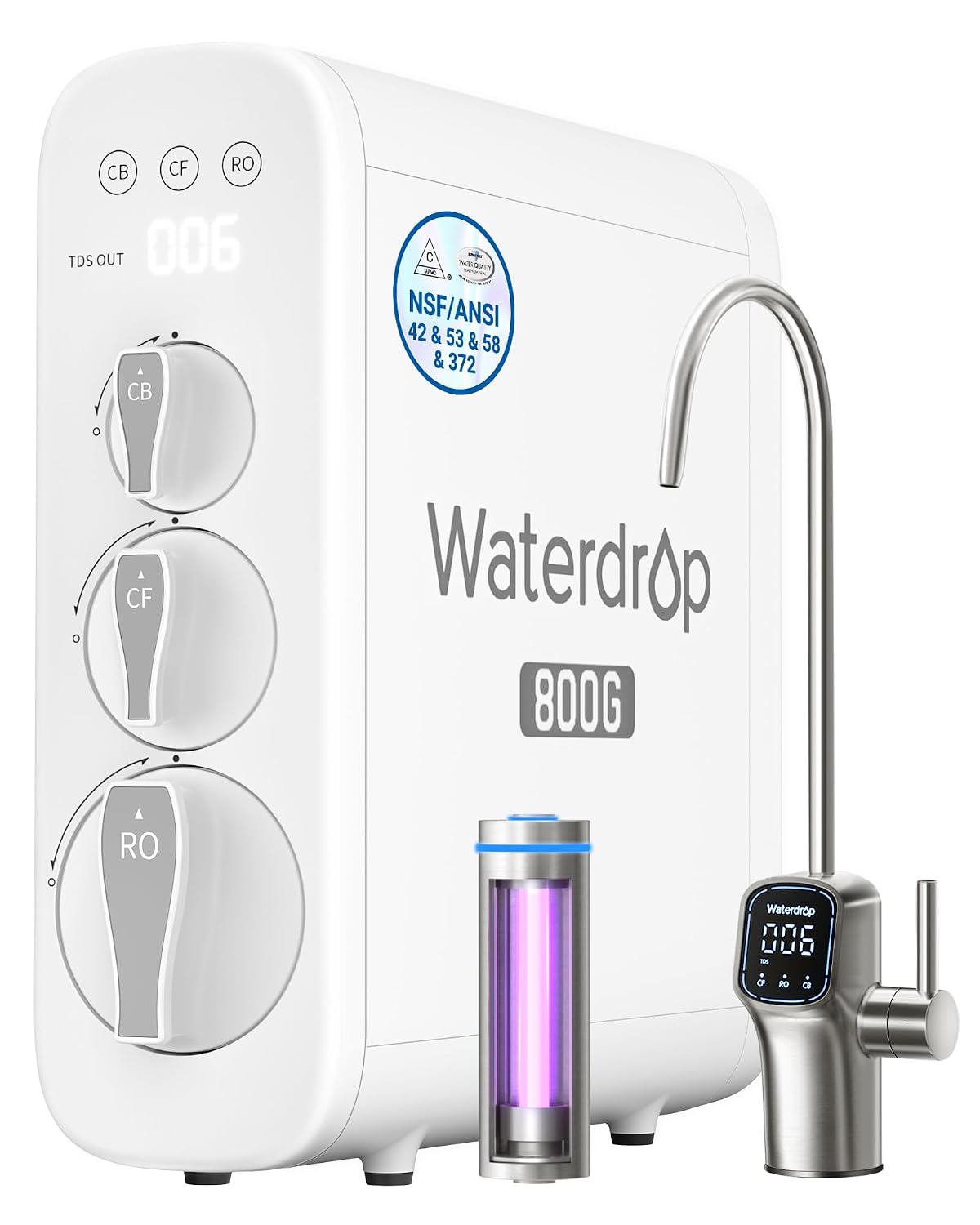 System RO Waterdrop G3P800 pod zlew